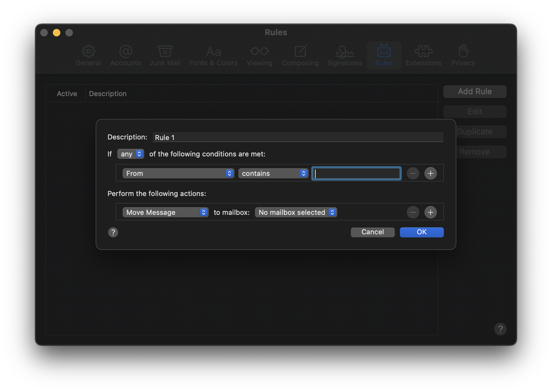 The Mail app for Mac supports custom mail Rules, but no action to tag emails (yet).